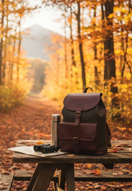 Premium handcrafted leather backpack featuring adjustable straps and durable brass hardware for everyday carry