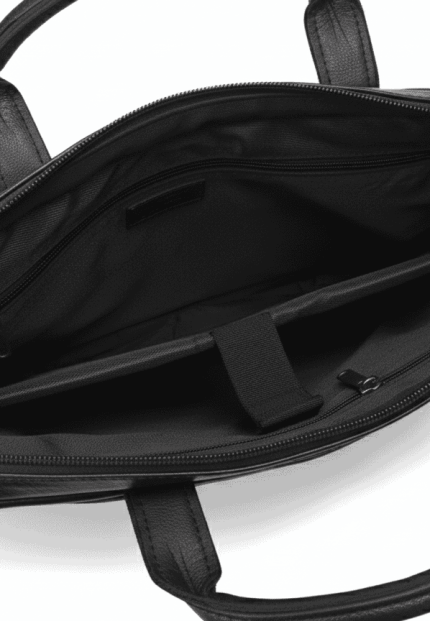 Pure leather side bag with adjustable crossbody strap and multiple pockets for everyday carry